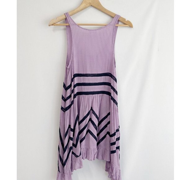 Free People Intimately Voile and Lace Trapeze Slip Dress in Purple Size XS - Picture 3 of 6